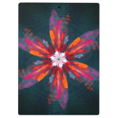 Porte-bloc Flore Mandala Flowers Orange Red Blue Abstract (Dos)