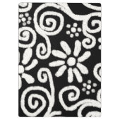 Porte-bloc Flore noir blanc & Fleurs Fleurs Fleurs Fleurs Fle (Dos)