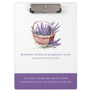 Porte-bloc Flower Shop Lavender Personnalisé Élégant