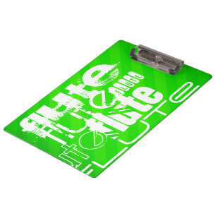 Porte-bloc Flûte ; Grandes Vert néon