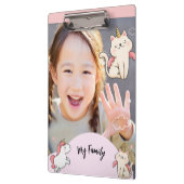 Porte-bloc Fond rose & fille douce (Gauche)