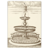 Porte-bloc Fontaine de cour avec chérub ornemental (Dos)