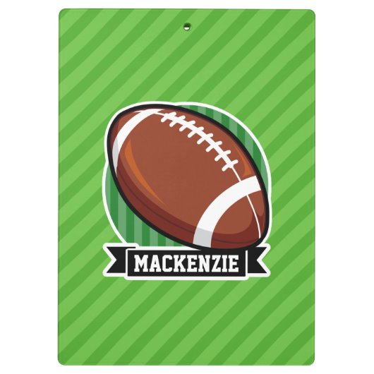 Porte-bloc Football sur les rayures vertes (Dos)