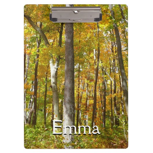 Porte-bloc Forêt du paysage d'automne Feuille Jaune (Devant)