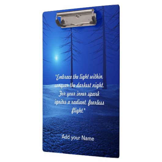 Porte-bloc Forêt esthétique paysage bleu foncé motivation (Gauche)