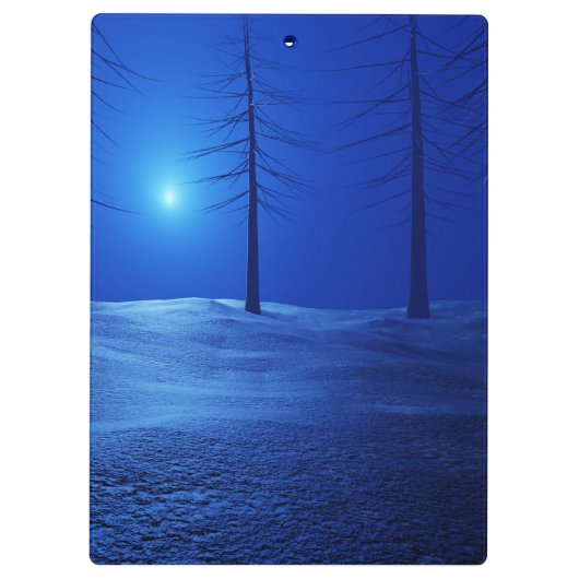 Porte-bloc Forêt esthétique paysage bleu foncé motivation (Dos)