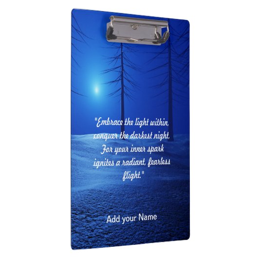 Porte-bloc Forêt esthétique paysage bleu foncé motivation (Swatch)