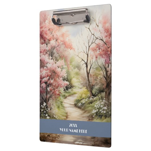 Porte-bloc forêt rose Chemin calme (Gauche)