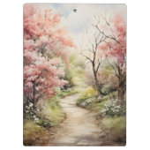 Porte-bloc forêt rose Chemin calme (Dos)