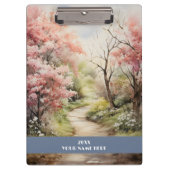 Porte-bloc forêt rose Chemin calme (Devant)