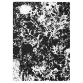 Porte-bloc Formation de glace Abstraite noire et blanche (Dos)
