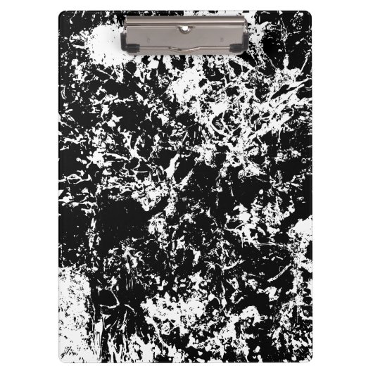 Porte-bloc Formation de glace Abstraite noire et blanche (Devant)