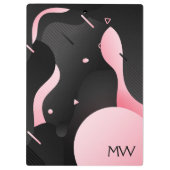 Porte-bloc Forme d'onde dynamique fluide Abstraite (Dos)