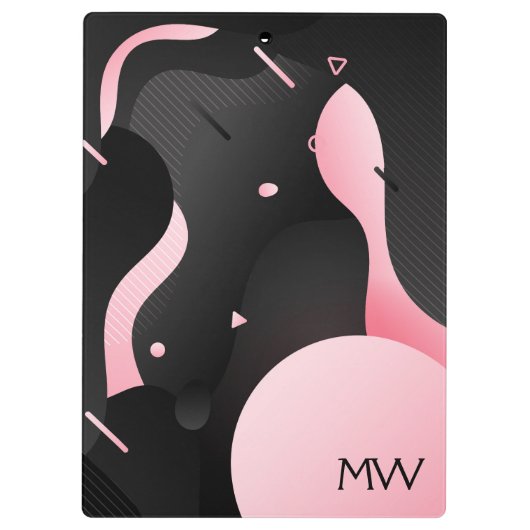 Porte-bloc Forme d'onde dynamique fluide Abstraite (Dos)