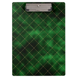 Porte-bloc Formes de losange doré vert foncé Saint-Patrick