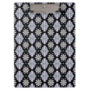 Porte-bloc Formes florales pastel sur fond noir