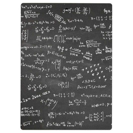 Porte-bloc Formules Mathématiques Sur Un Tableau Noir (Dos)