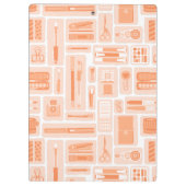 Porte-bloc Fournitures d'art lunaire Pêcher Monogramme orange (Dos)