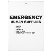Porte-bloc Fournitures Humaines d'Urgence (Dos)