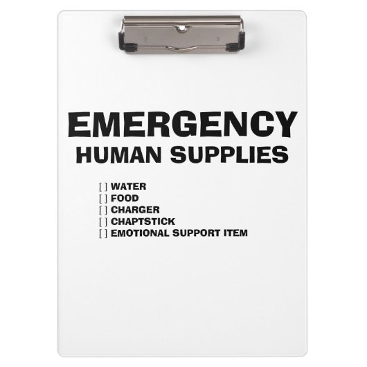 Porte-bloc Fournitures Humaines d'Urgence (Devant)