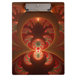 Porte-bloc Fractale orange rouge moderne abstraite lumineuse