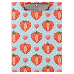 Porte-bloc Fraises de coeur avec le pois et les coeurs