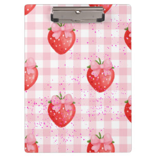 PORTE-BLOC FRAISES ROSES
