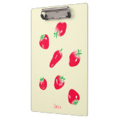 Porte-bloc Fraises rouges juteuses (beige) (Gauche)
