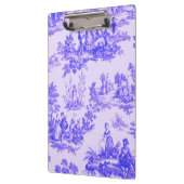 Porte-bloc Française toile de jouy bleu et blanc élégant (Gauche)