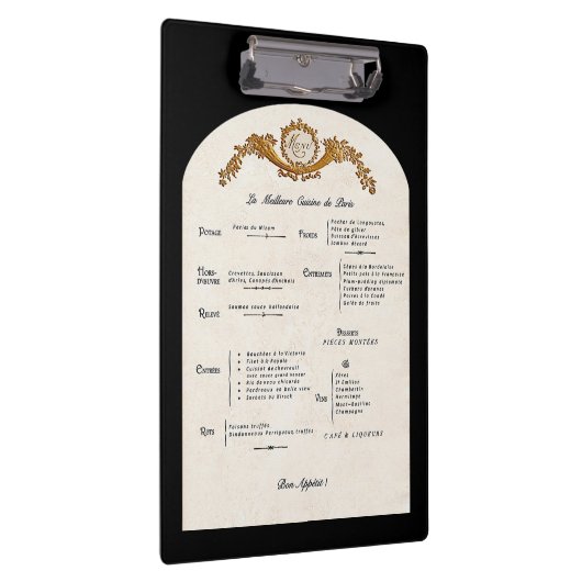Porte-bloc French Menu Kitchen Clipboard (Swatch)