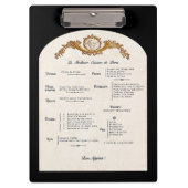Porte-bloc French Menu Kitchen Clipboard (Devant)