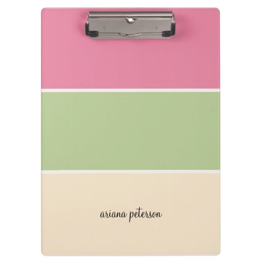 Porte-bloc Fruit Pastel Grandes et Nom du script (Devant)