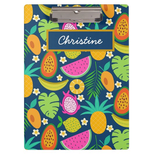 Porte-bloc Fruits de banane à l'ananas tropical (Devant)