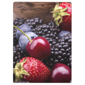 Porte-bloc Fruits savoureux d'été sur un Tableau en bois (Dos)