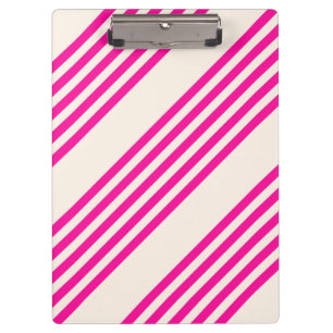 Porte-bloc Fuchsia et beige cinq rayures motif