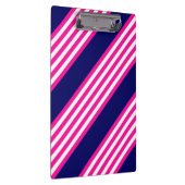 Porte-bloc Fuchsia et blanc cinq bandes motif avec bleu (Swatch)