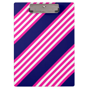 Porte-bloc Fuchsia et blanc cinq bandes motif avec bleu