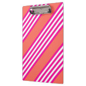 Porte-bloc Fuchsia et corail vivant cinq bandes motif (Gauche)