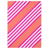 Porte-bloc Fuchsia et corail vivant cinq bandes motif (Dos)