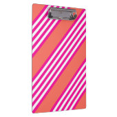 Porte-bloc Fuchsia et corail vivant cinq bandes motif (Swatch)