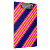 Porte-bloc Fuchsia et rayures jaunes avec bleu marine (Swatch)