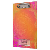 Porte-bloc Fuchsia Pink Orange & Gold Indian Mandala Glam (Gauche)