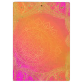 Porte-bloc Fuchsia Pink Orange & Gold Indian Mandala Glam (Dos)