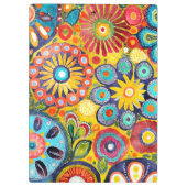 Porte-bloc Fun Hippie à motif de fleur (Dos)