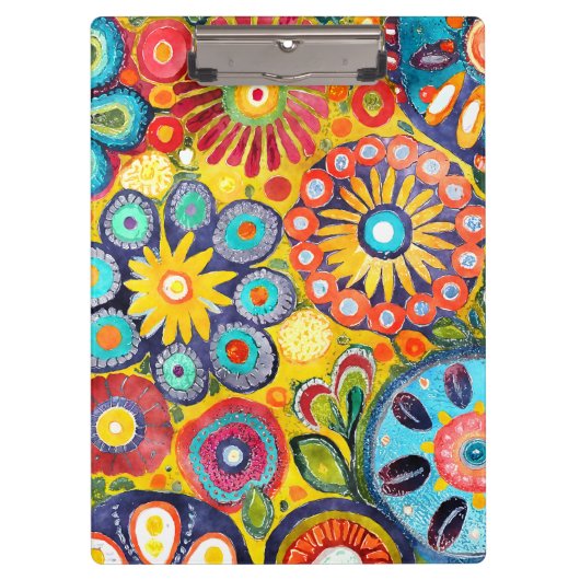 Porte-bloc Fun Hippie à motif de fleur (Devant)