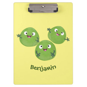 Porte-bloc Funny Brussels sprouts légumes caricature