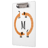 Porte-bloc Funny Dachshund Saucisse Chien Monogramme (Gauche)