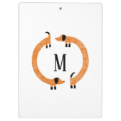 Porte-bloc Funny Dachshund Saucisse Chien Monogramme (Dos)