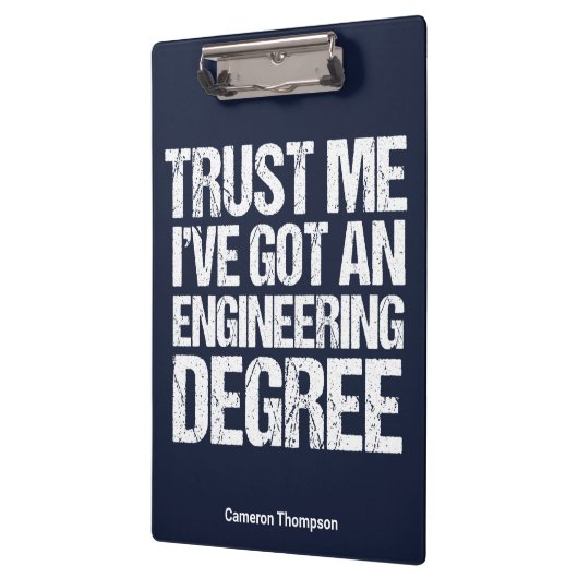 Porte-bloc Funny Engineering Graduation Custom Engineer Blue (Gauche)