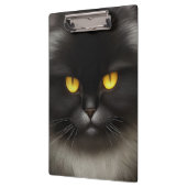 Porte-bloc Funny Fluffeux noir Perse noir chaton visage (Gauche)